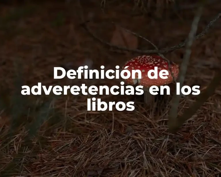 Definición de adveretencias en los libros