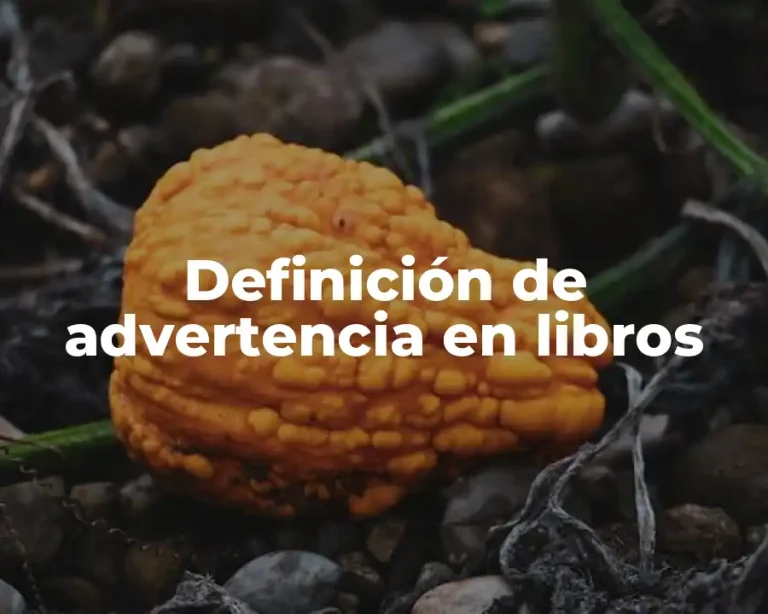 Definición de advertencia en libros