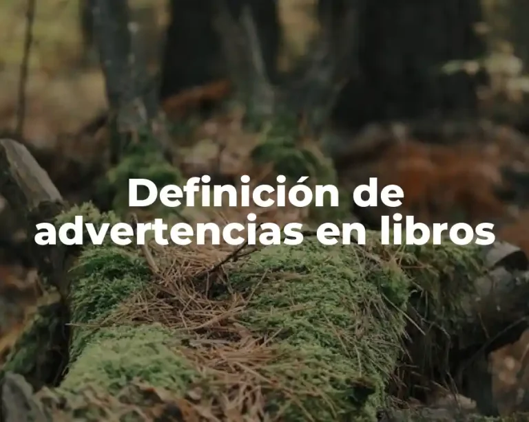 Definición de advertencias en libros