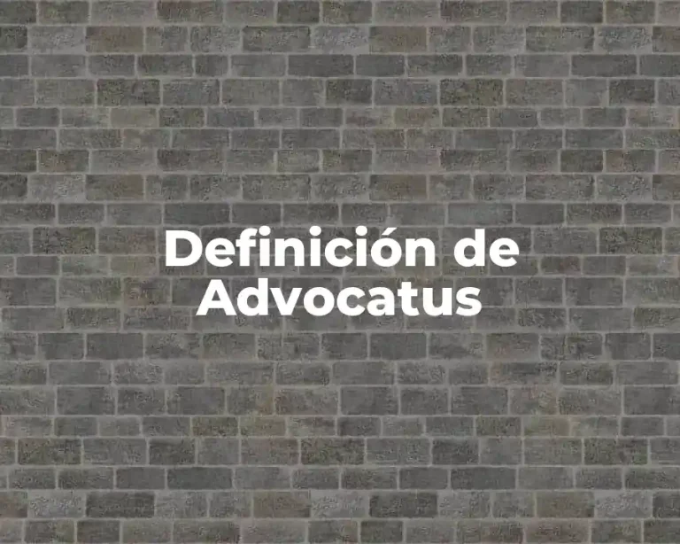 Definición de Advocatus