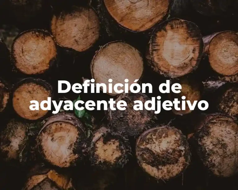 Definición de adyacente adjetivo