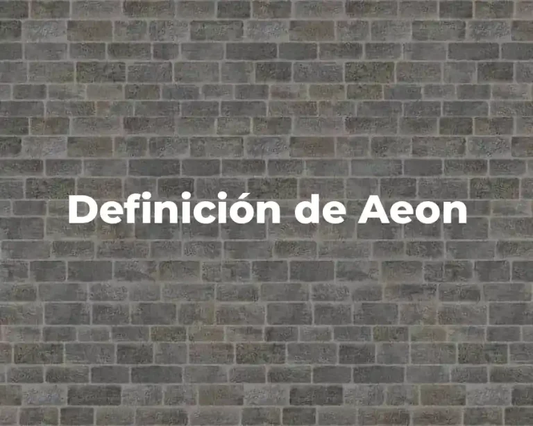 Definición de Aeon