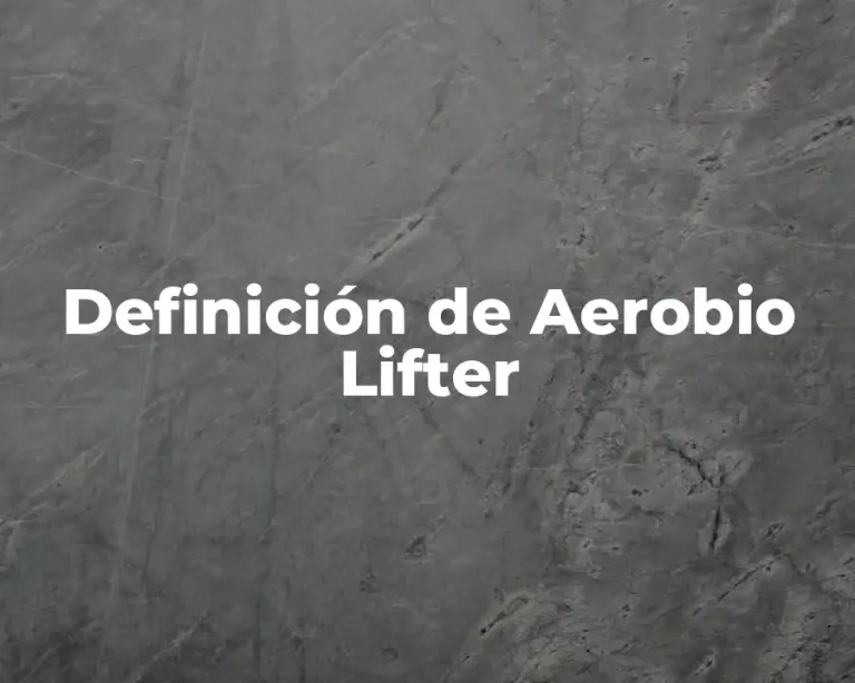 Definición de Aerobio Lifter