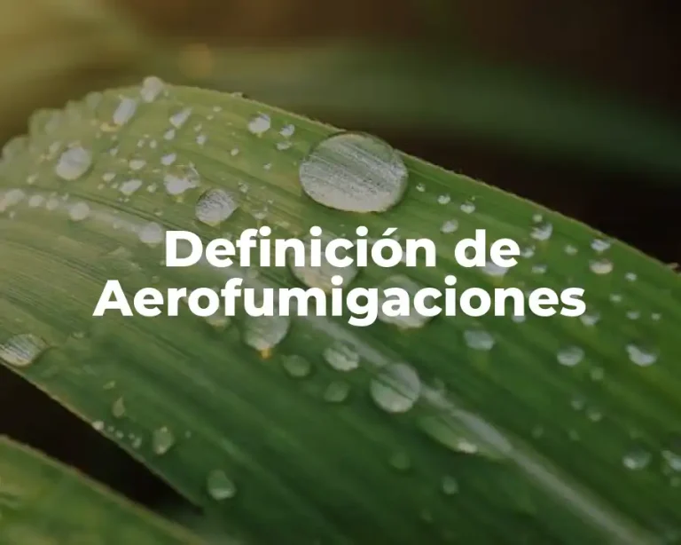Definición de Aerofumigaciones