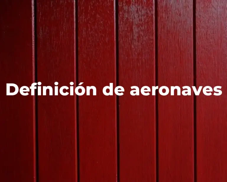 Definición de aeronaves