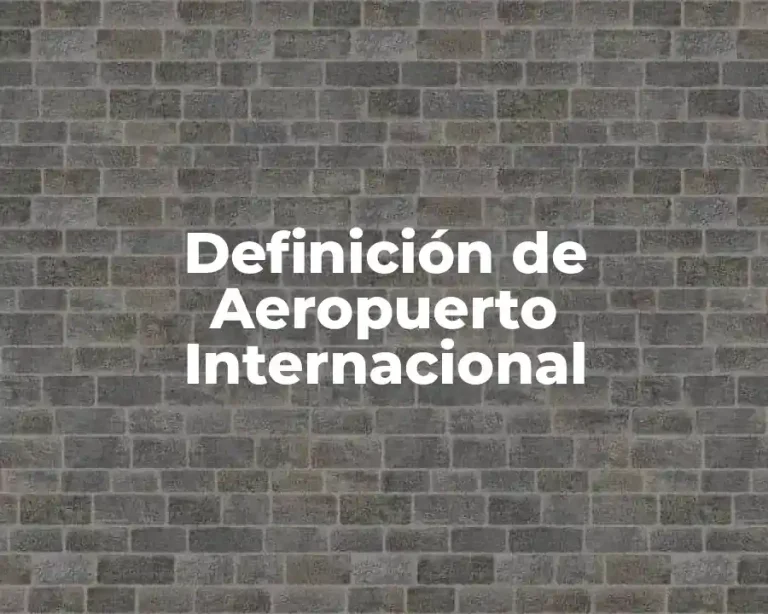 Definición de Aeropuerto Internacional