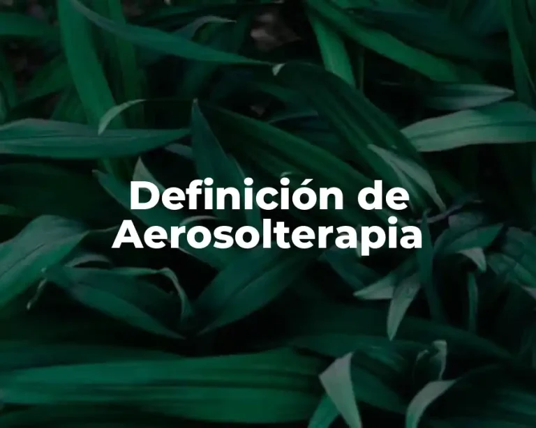 Definición de Aerosolterapia