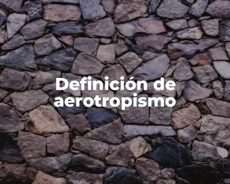 Definición de aerotropismo