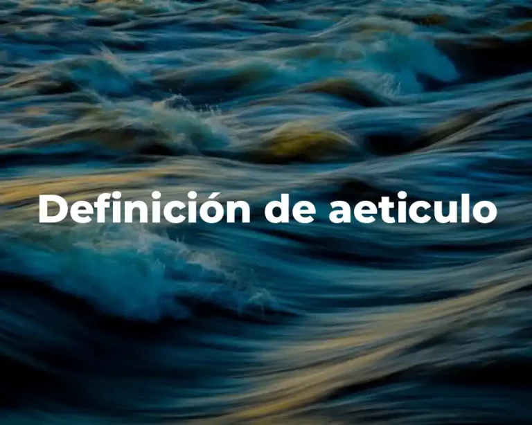 Definición de aeticulo