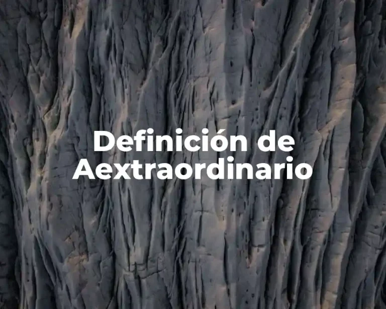 Definición de Aextraordinario