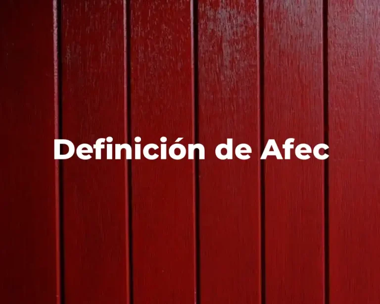 Definición de Afec