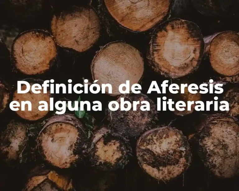Definición de Aferesis en alguna obra literaria