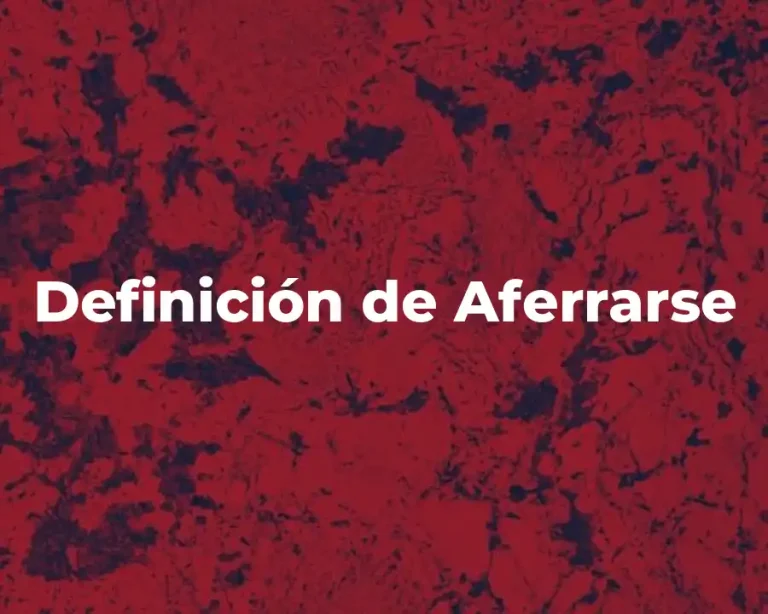 Definición de Aferrarse