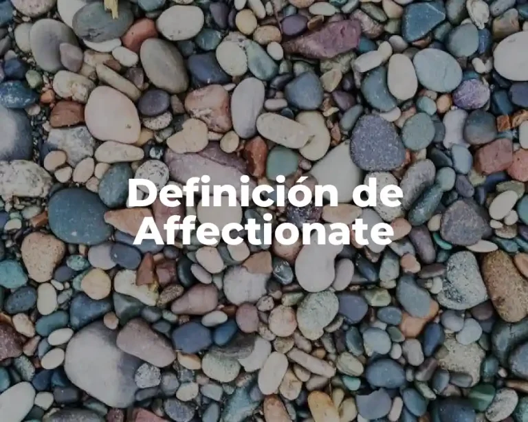 Definición de Affectionate