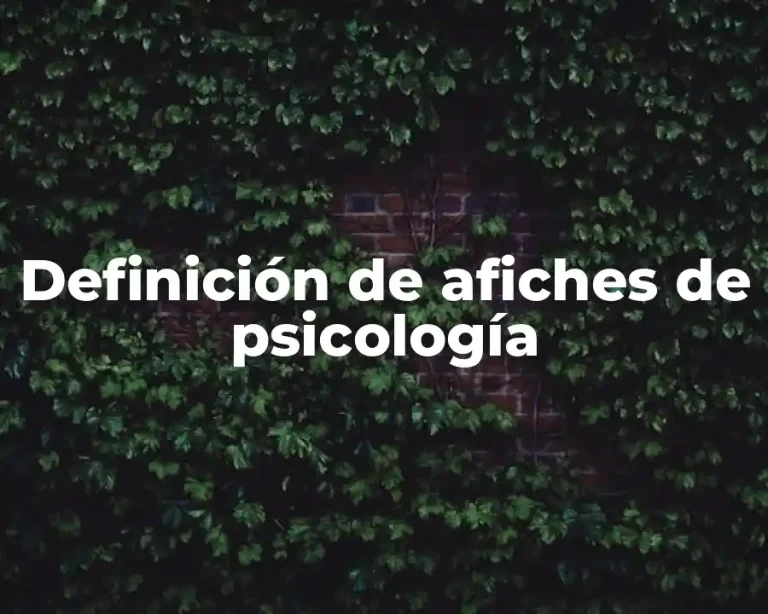 Definición de afiches de psicología