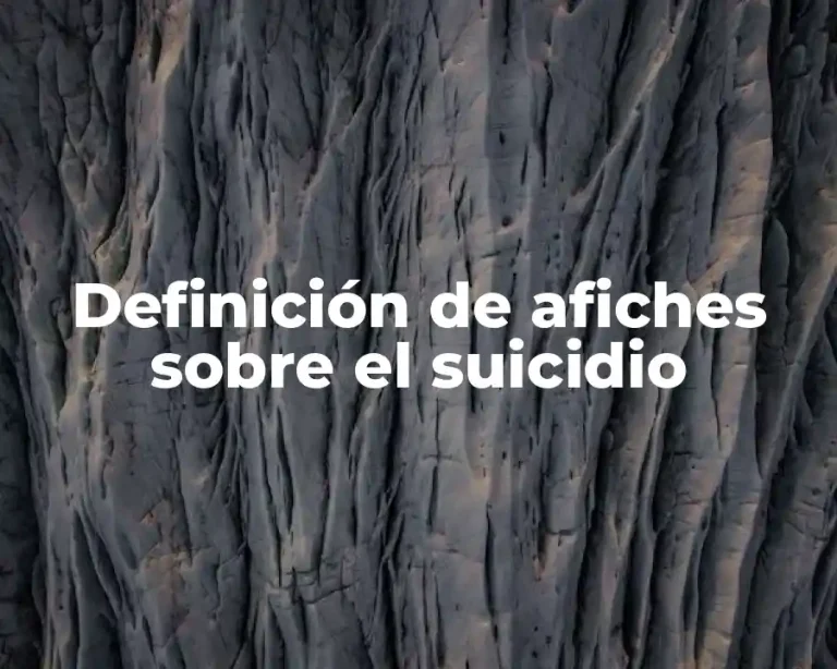 Definición de afiches sobre el suicidio