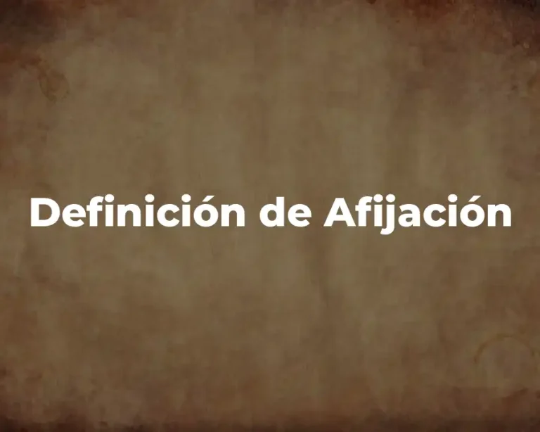 Definición de Afijación