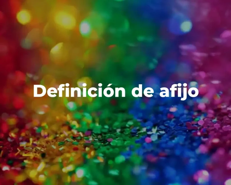 Definición de afijo