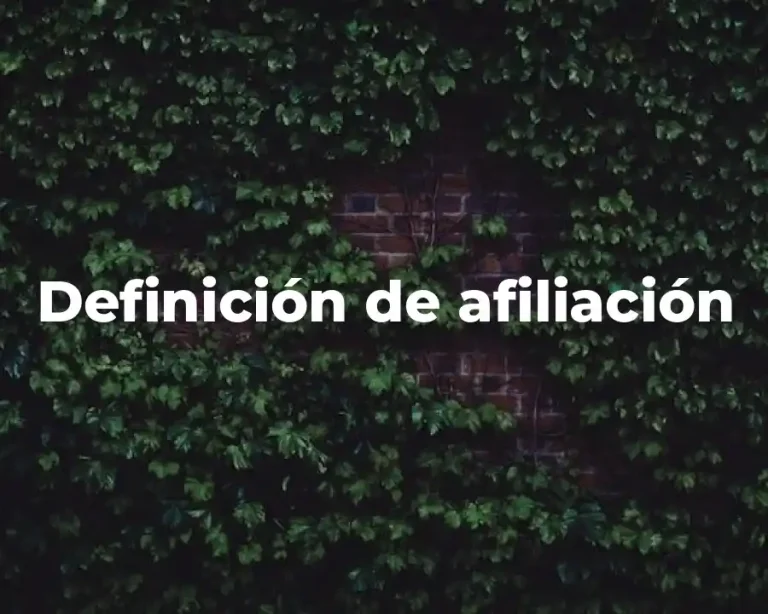 Definición de afiliación