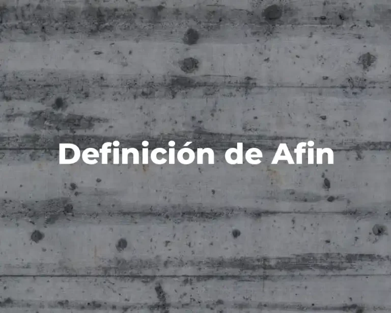 Definición de Afin