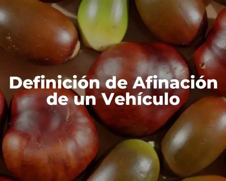 Definición de Afinación de un Vehículo