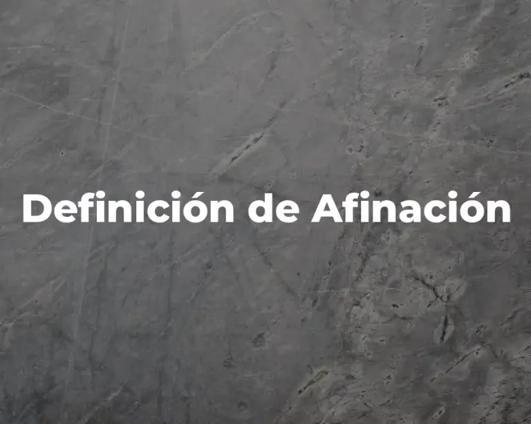Definición de Afinación