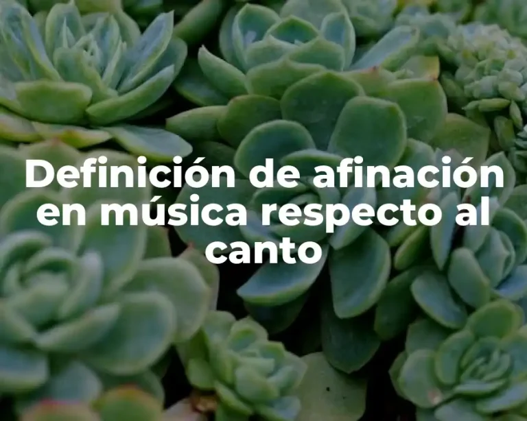 Definición de afinación en música respecto al canto