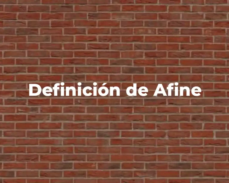 Definición de Afine