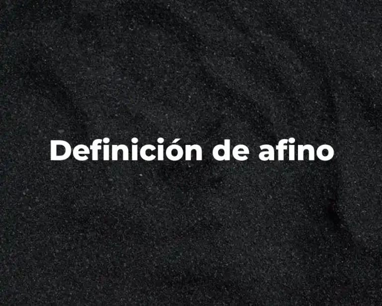 Definición de afino