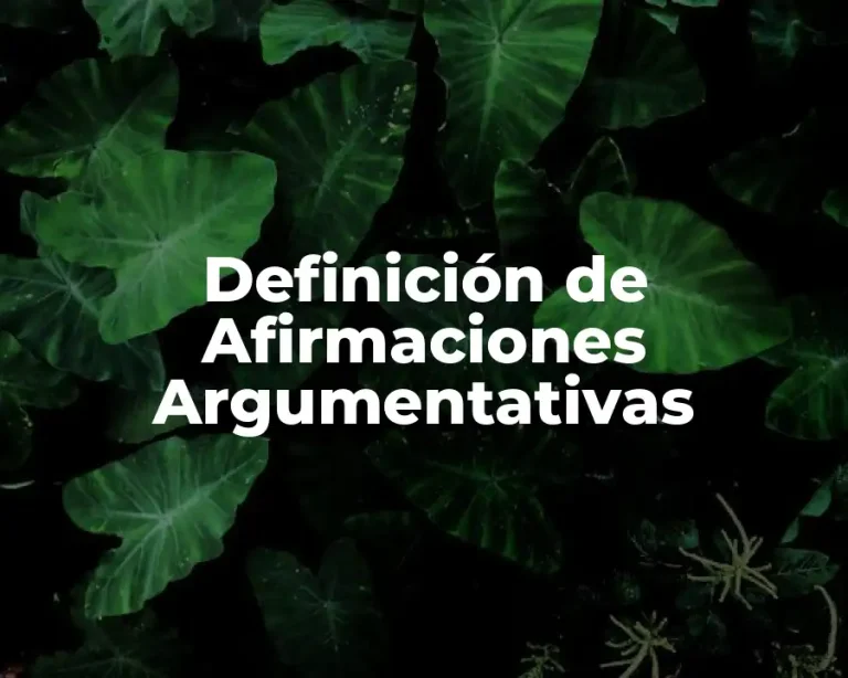 Definición de Afirmaciones Argumentativas