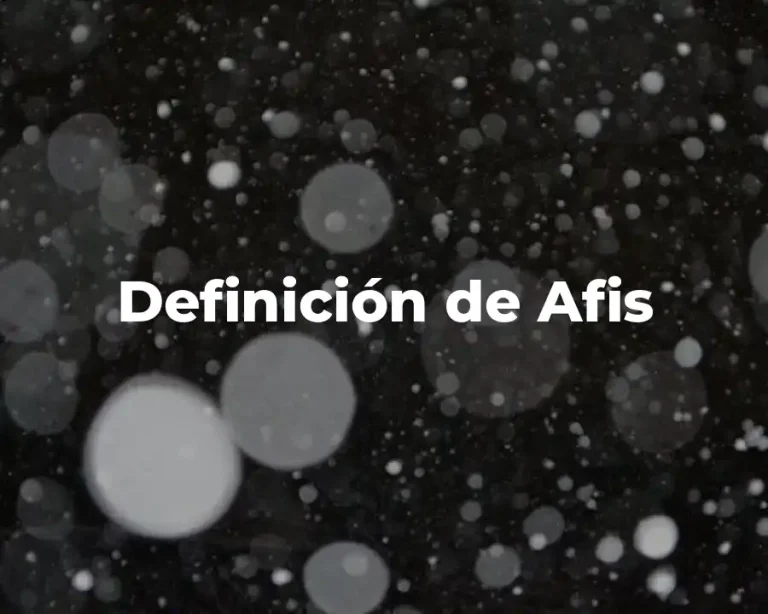 Definición de Afis