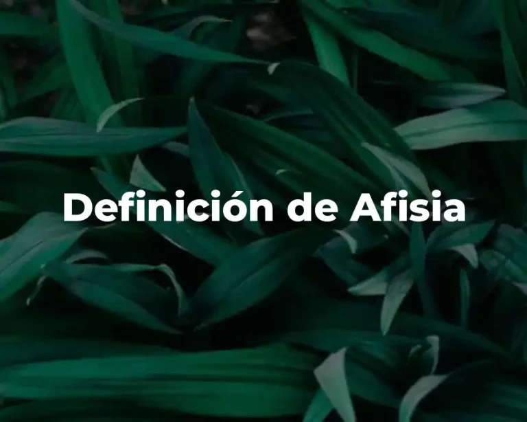 Definición de Afisia
