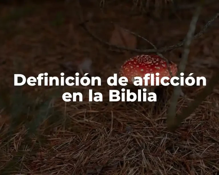 Definición de aflicción en la Biblia
