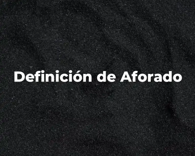 Definición de Aforado