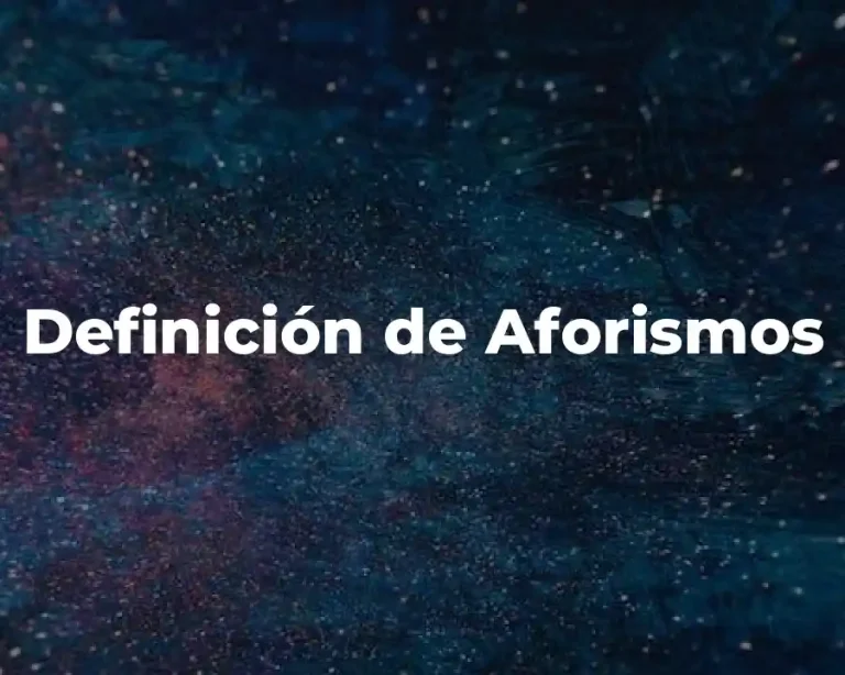 Definición de Aforismos