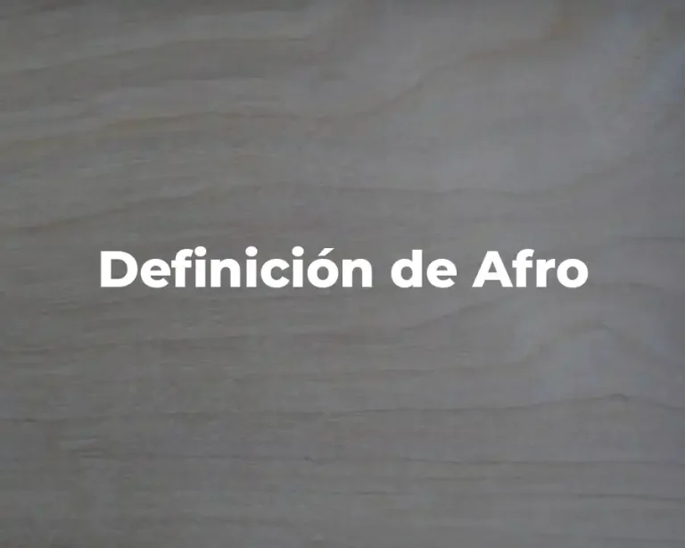 Definición de Afro