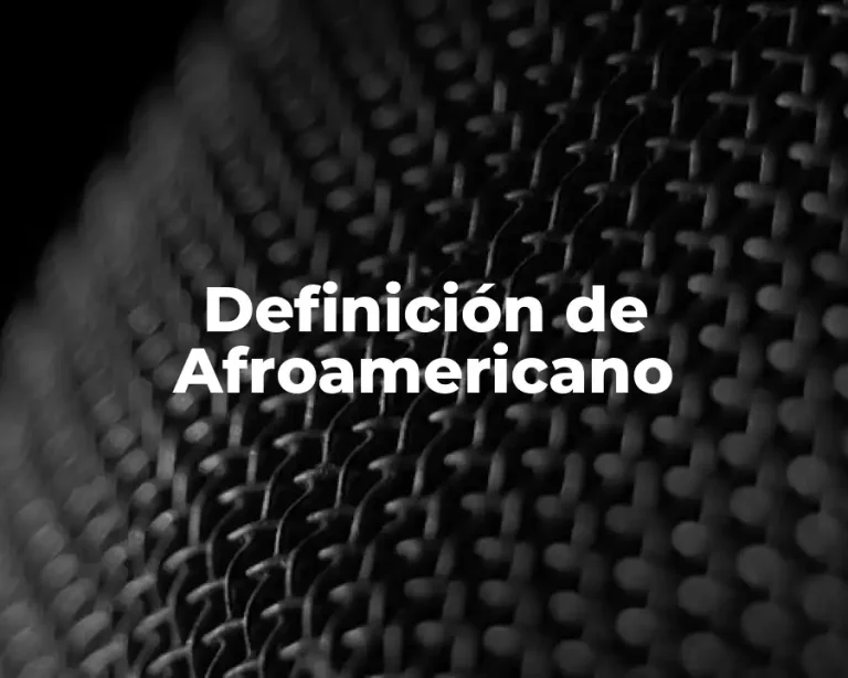 Definición de Afroamericano