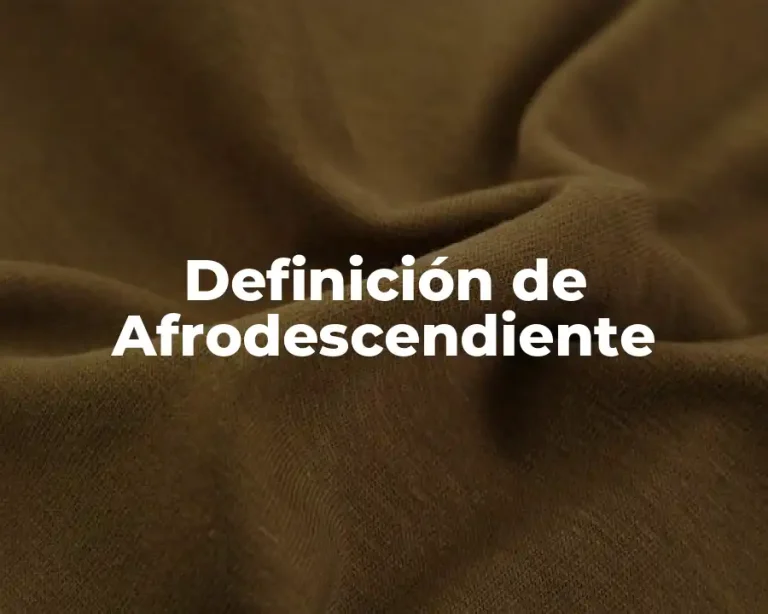Definición de Afrodescendiente