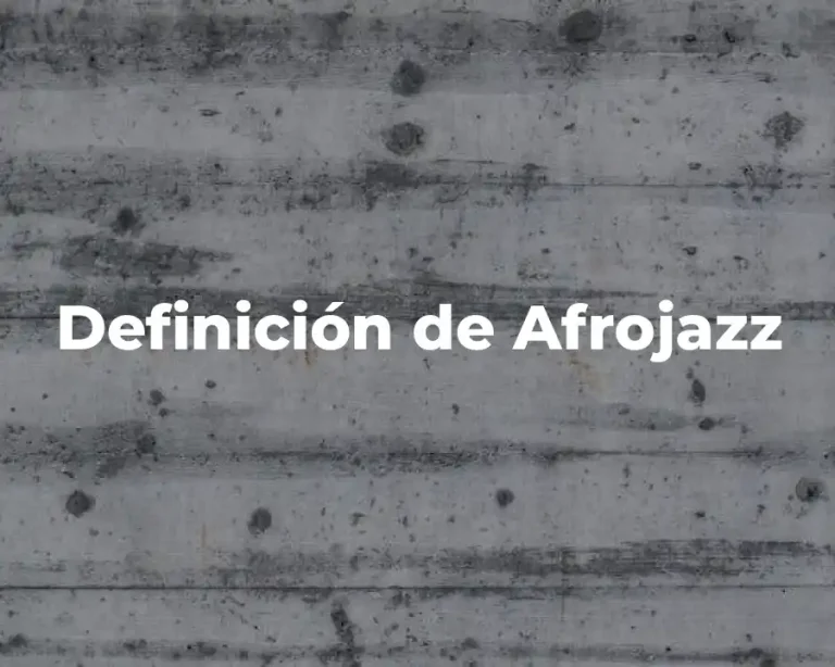 Definición de Afrojazz