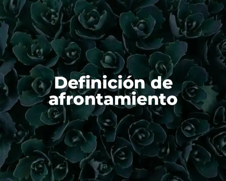 Definición de afrontamiento
