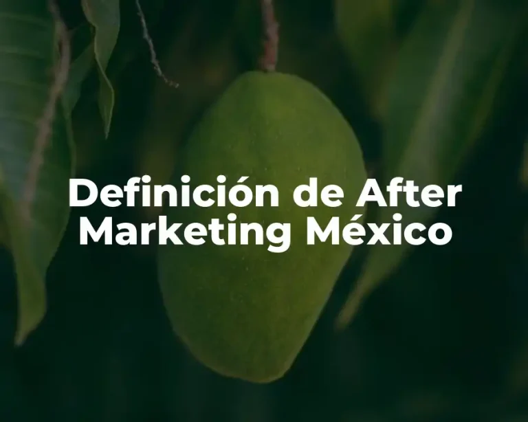 Definición de After Marketing México