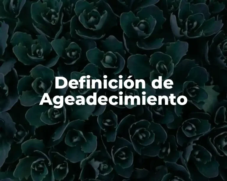 Definición de Ageadecimiento