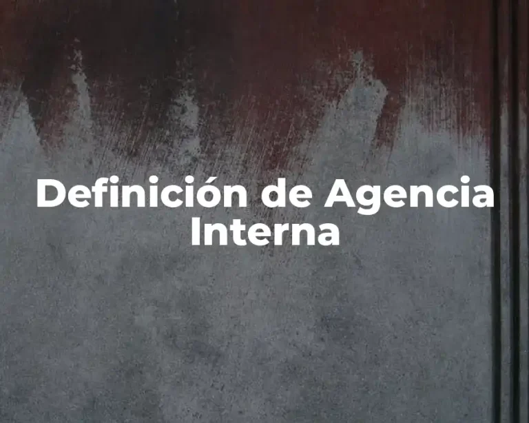 Definición de Agencia Interna