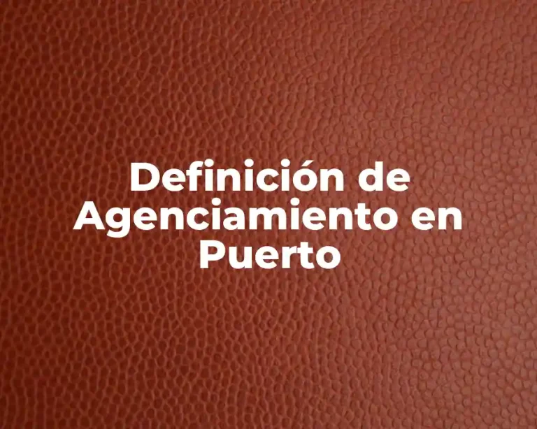 Definición de Agenciamiento en Puerto