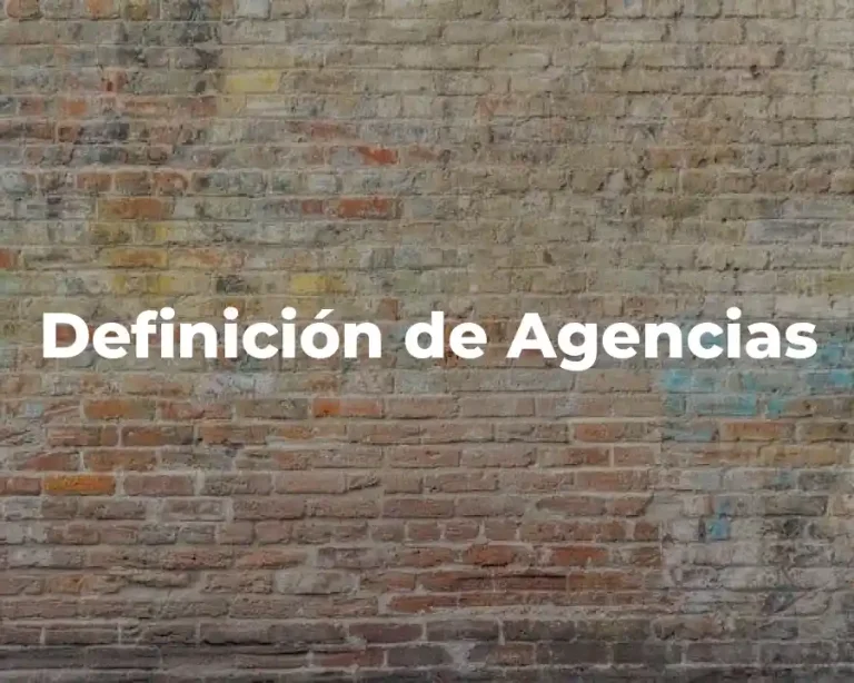 Definición de Agencias