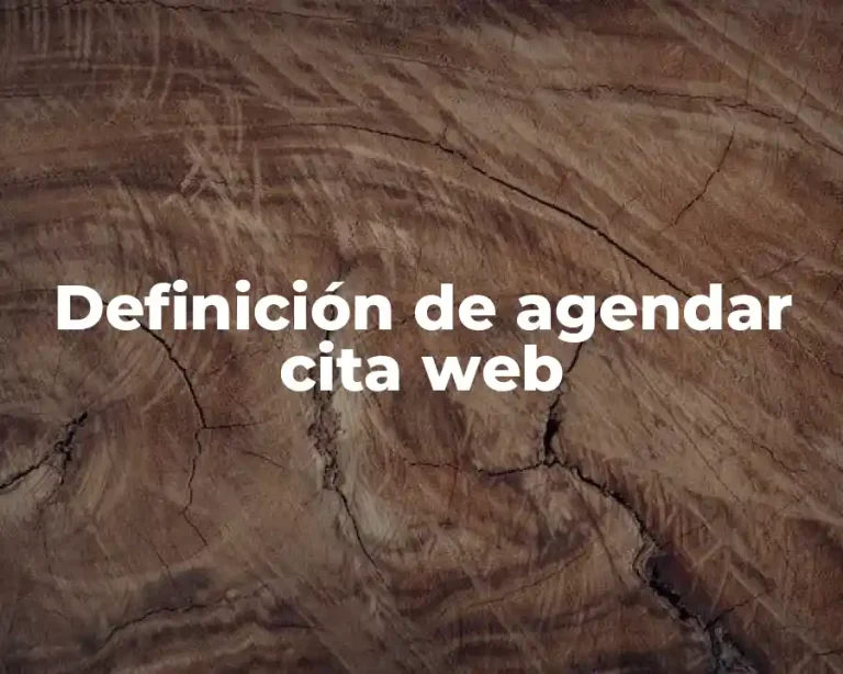 Definición de agendar cita web