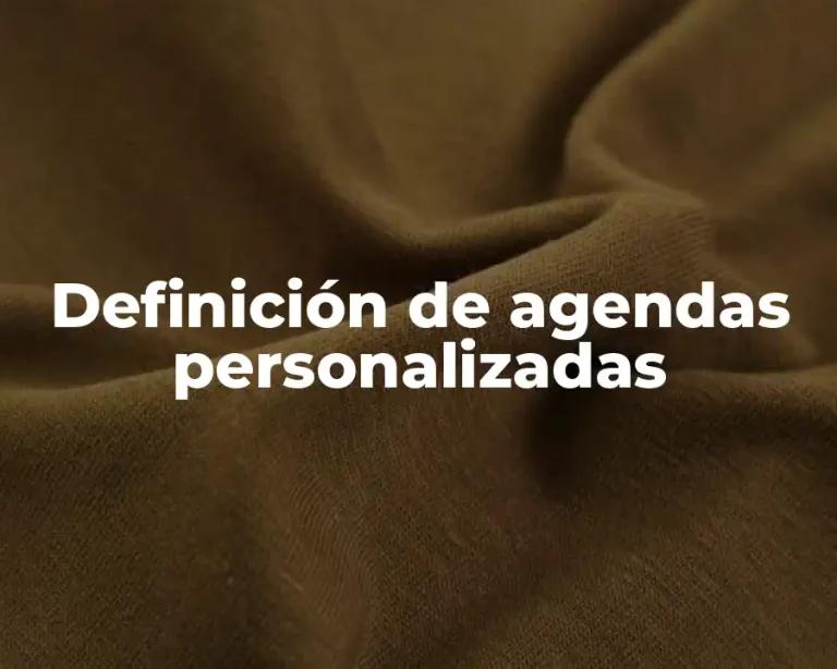 Definición de agendas personalizadas