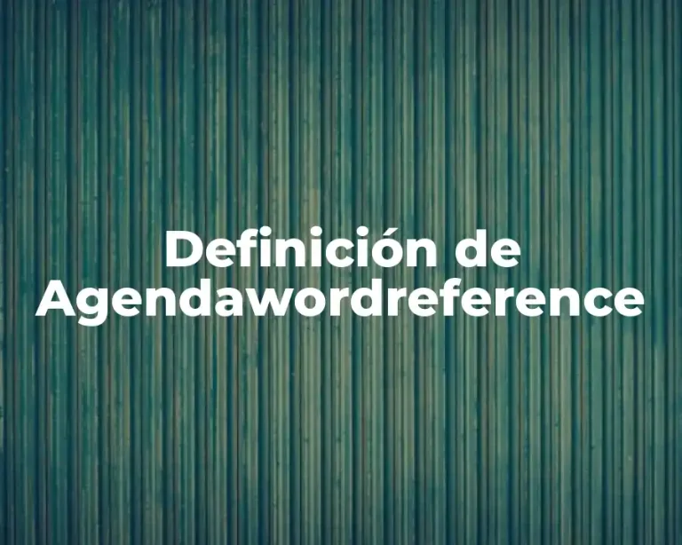 Definición de Agendawordreference