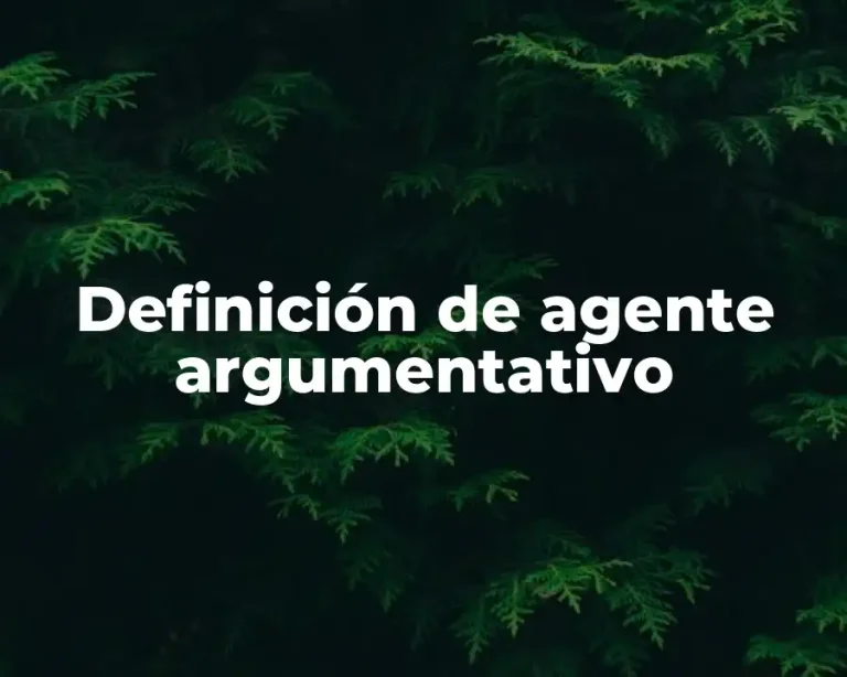 Definición de agente argumentativo