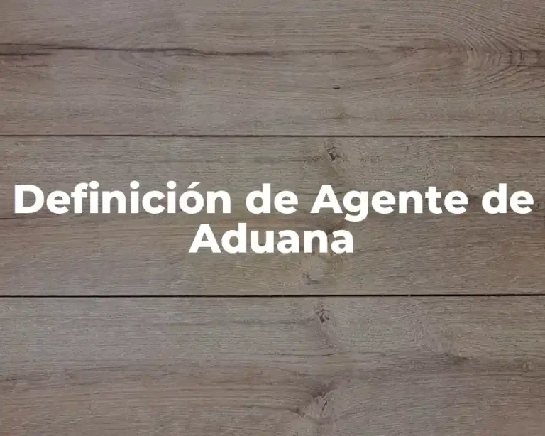Definición de Agente de Aduana